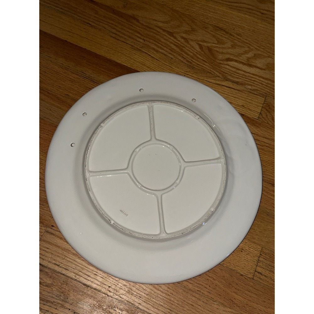 LOTUS Home Trends ETC Appetizer Plate Bagel Olive Tomato Onion Red Trimmed 2006 - Picture 7 of 8